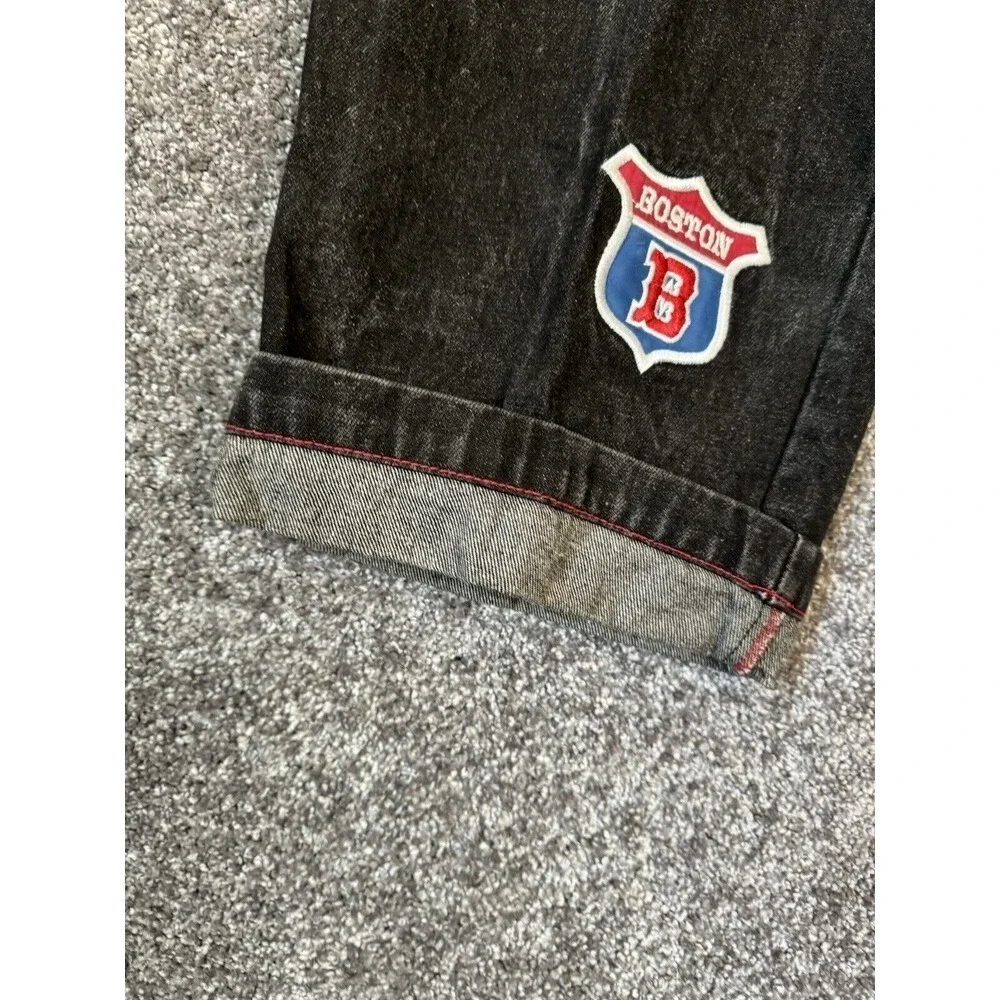 Vtg Platinum Nova Baggy Wide Y2K Jeans Mens 36X32 All Stars Fubu Patches Hiphip